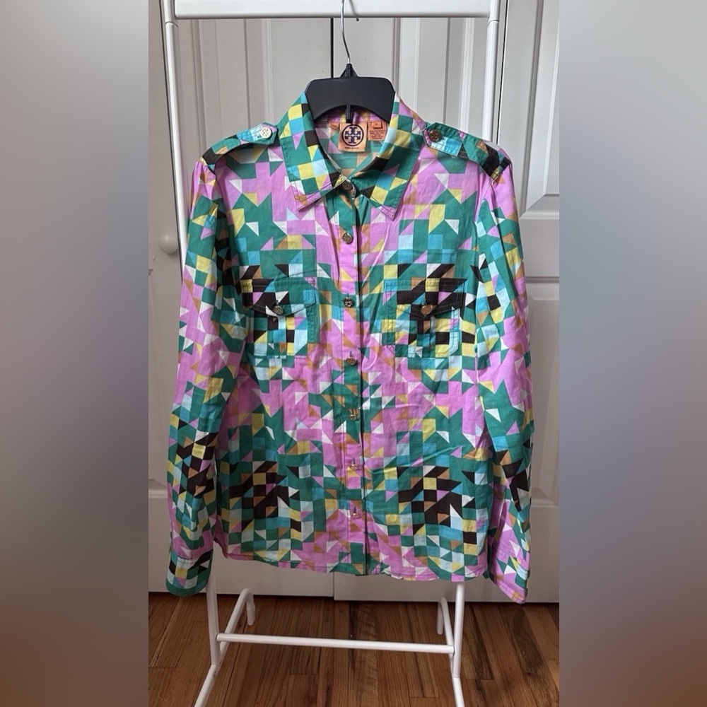 Tory Burch Shirt Blouse Women’s Long Sleeve Size 12